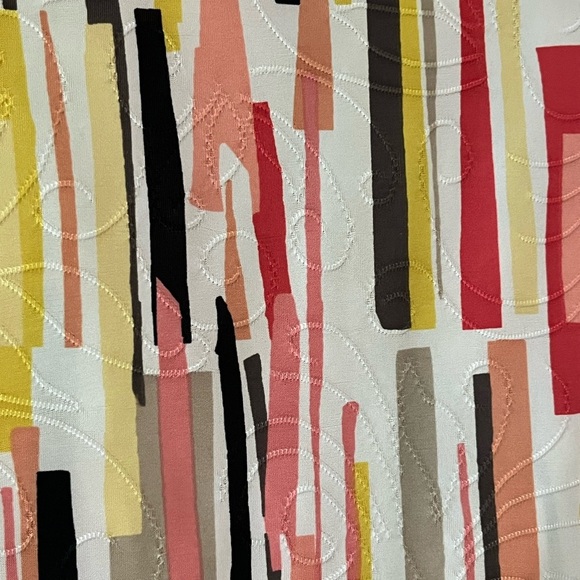 JM Collection Petite Colorful Abstract Women's Blouse Size XS - Picture 4 of 12